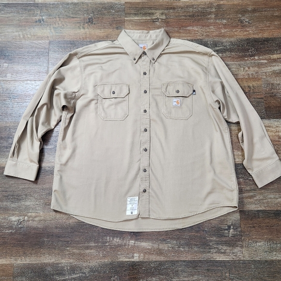 CARHARTT FR FIRE RESISTANT BUTTON DOWN SHIRT SIZE 3XL - Picture 1 of 5